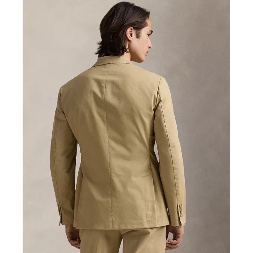 Polo Ralph Lauren Unconstructed Modern Suit Jacket 46R Tan Chino Blazer Preppy - Picture 2 of 11